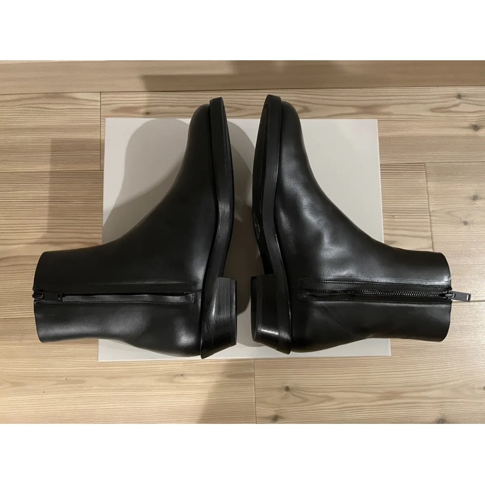 Cos calfskin leather zip chelsea boot black size 7.5 / 40 eu